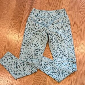 Zella Light Blue Leopard-Print Kids Leggings
